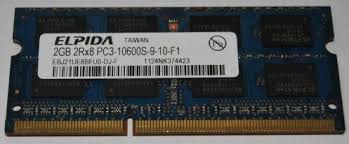Elpida 2 GB 2Rx8 PC3-10600S-9-10-F1 1333 MHz DDR3 SO-DIMM laptop memory