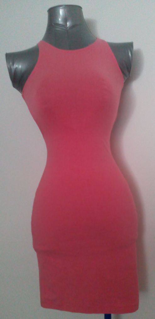 Fashion » Women\'s » Motel Rocks Rowena Pink Sleeveless Cut Out Back Bandage Bodycon Mini Dress