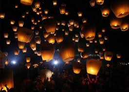 Party Supplies, Decorations » Flying Paper Lanterns (7 pcs in 7 colors)