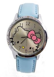 Hello Kitty Crystal Leather Wrist Watch