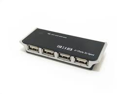 Miteck USB HUB 4 port táppal (bőr hatású)