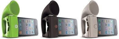 Portable Silicone Horn Stand Amplifier Speaker for iPhone 3 / 3G / 4 / 4S