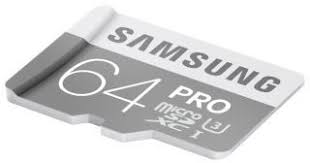 [MB-MG64EA/EU] Samsung Pro micro SDXC 64 GB (Class 10, UHS-I Grade U3, read 90 MB/s, write 80 MB/s) memory card for 4K UHD video with SD adapter