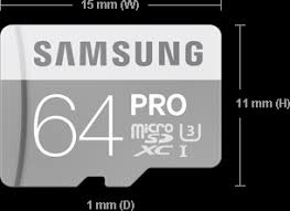 [MB-MG64EA/EU] Samsung Pro micro SDXC 64 GB (Class 10, UHS-I Grade U3, read 90 MB/s, write 80 MB/s) memory card for 4K UHD video with SD adapter